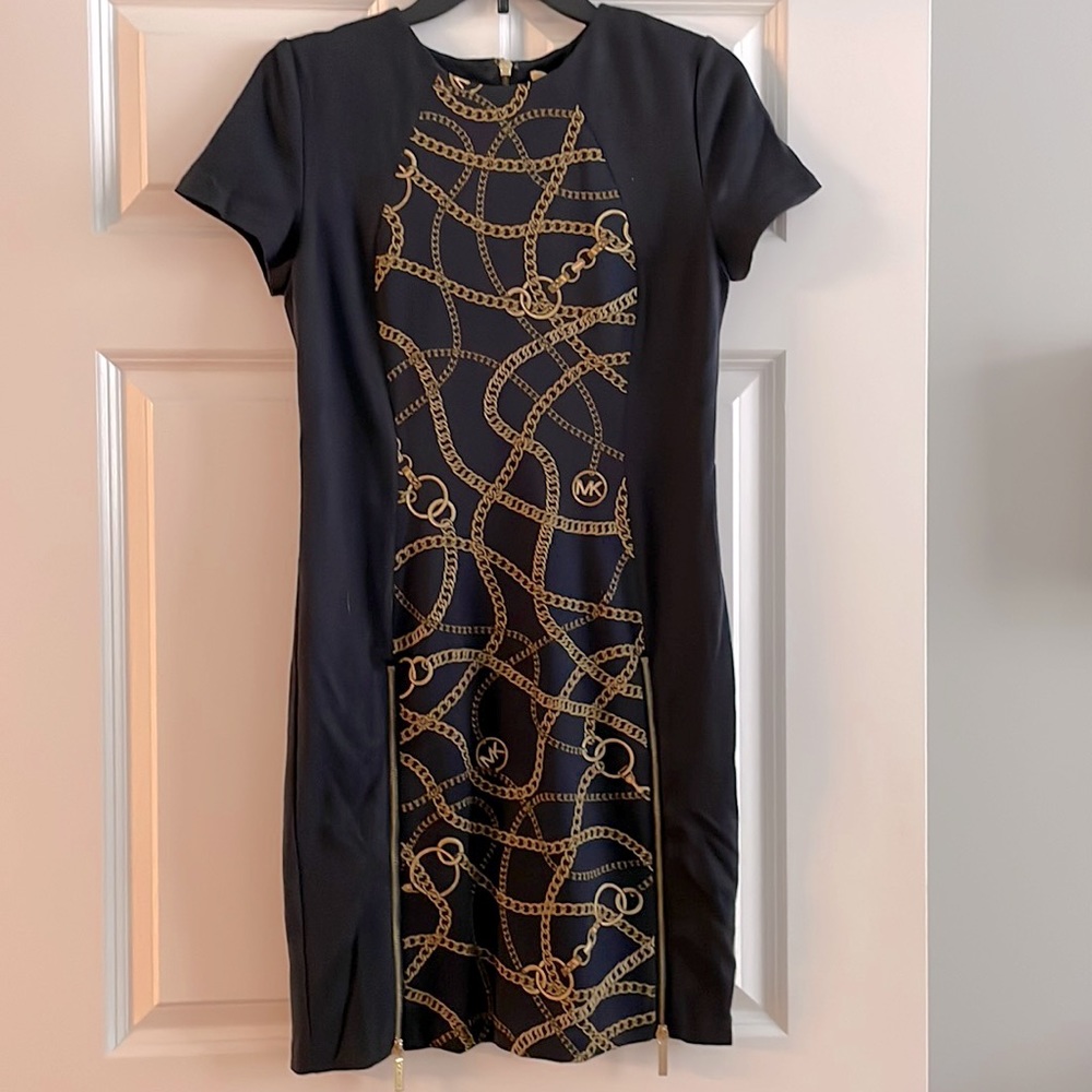 Michael Kors Navy Fitted Dress